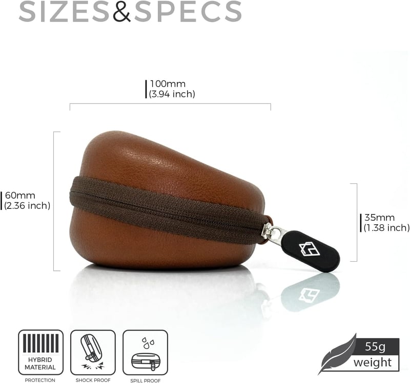 AKIELO Havanna Bőr Óratartó Doboz 54mm-ig, Utazáshoz, Okosórákhoz