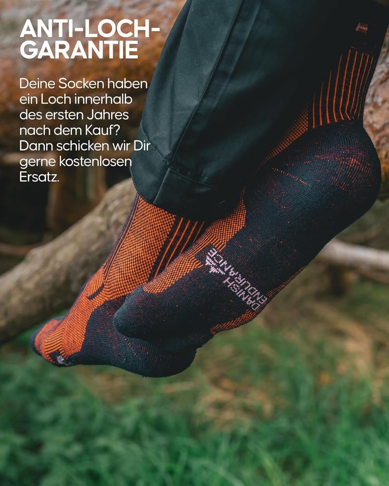 DANISH ENDURANCE Könnyű Merino Gyapjú Túrazokni, Sárga-Szürke, 35-38