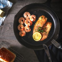KICHLY Előzsírozott Öntöttvas Serpenyő - Grillezéshez, Beltéri és Kültéri Használatra (20 cm) 6