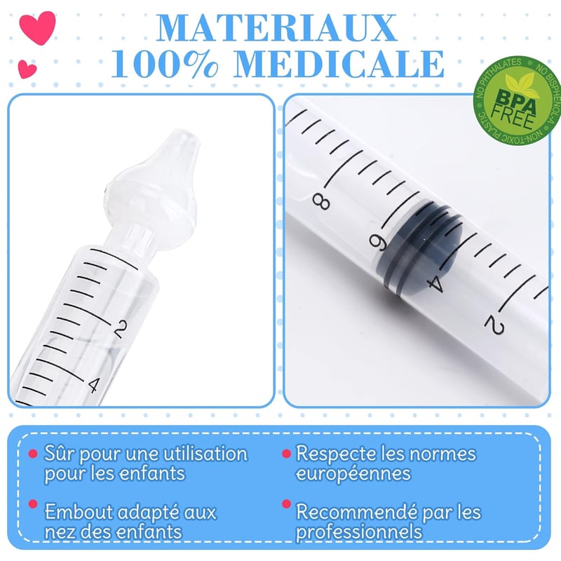 Careio 2db-os Újszülött Orrszívó és Orrtisztító Készlet 10ml