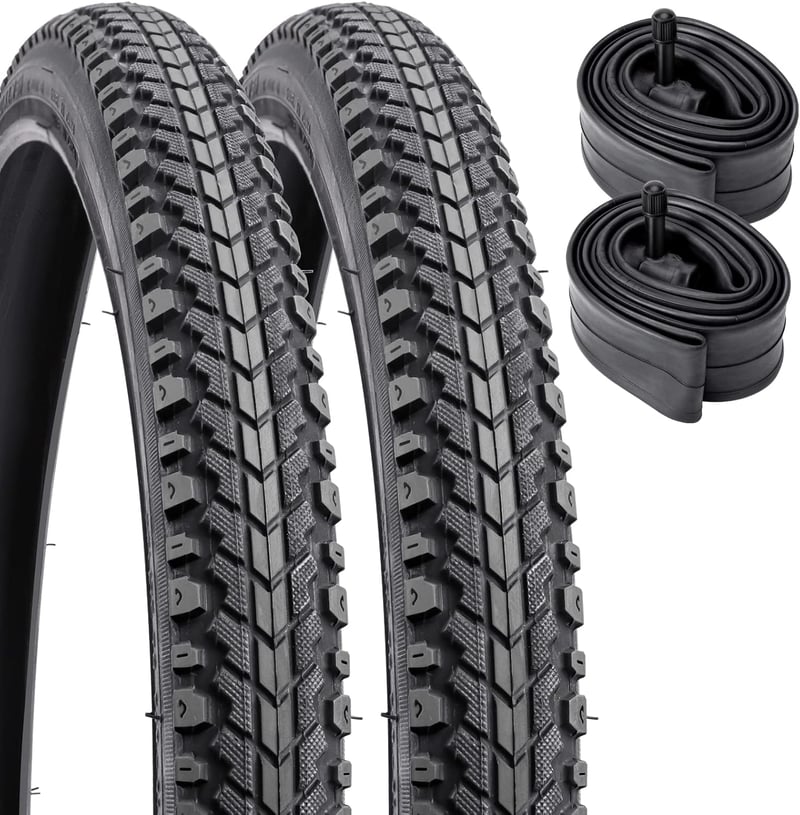 YunSCM 20"-os kerékpár gumi és belső szett, 20x1.75 méretű, AV32mm szeleppel