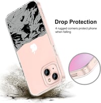 Apple iPhone 13 Átlátszó Tok Holddomborzat Mintával 5