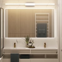 Klighten LED Fürdőszobai Tükörvilágítás 90 cm 20W IP44 Meleg Fehér 3000K Fali Lámpa Érintőkapcsolós 1300 Lumen Alumínium Modern 6