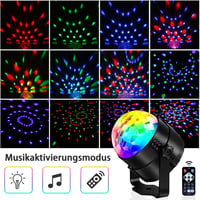 SEBRUANC LED Diszkógömb szett - Zenére mozgó, RGB fényjáték, távirányítóval (2 db) 7