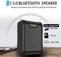 SHIDU 30W hordozható Bluetooth hangosító, vízálló, vezeték nélküli mikrofonnal 4