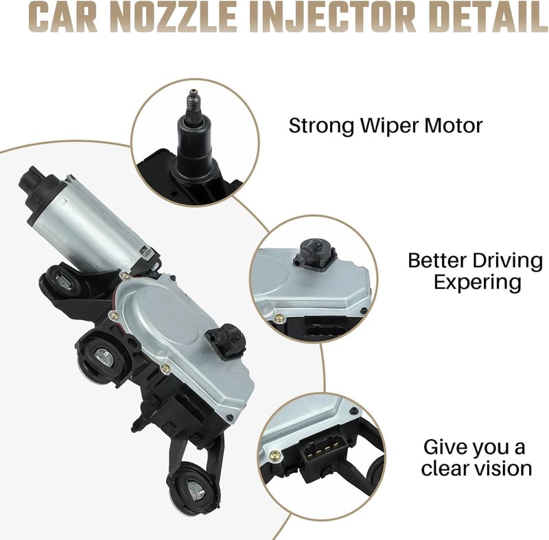 Uenopedin MJ Hátsó Ablaktörlő Motor Audi A3 A4 A6 Q5 Q7 modellekhez - 8E9955711A/B kompatibilis alkatrész