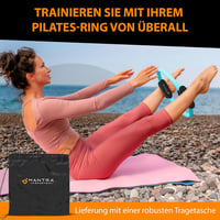 MANTRA SPORTS Pilates Gyűrű 33cm - Otthoni Fitness Eszköz Medence- és Combizom Erősítéshez - Türkiz Edzőgyűrű Férfiaknak és Nőknek Hordozhat 7