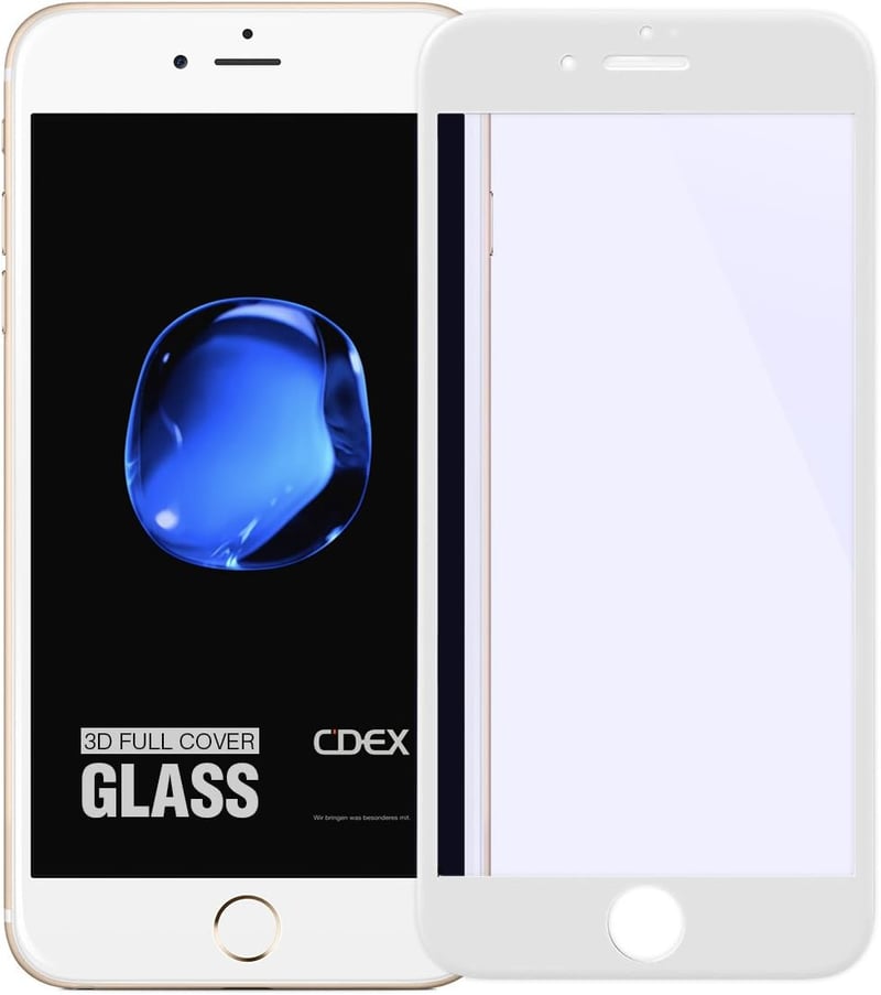 iPhone 7 Plus Edzett Üveg Képernyővédő - 9H Keménységű HD Fólia (Fehér)
