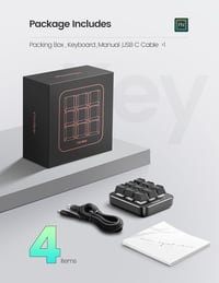 VAYDEER Makró Billentyűzet - Programozható Mini Mechanikus Gamer Keyboard 9 Egyedi Gombbal, 6 Funkcióréteggel, Windows és MacOS Kompatibilit 7