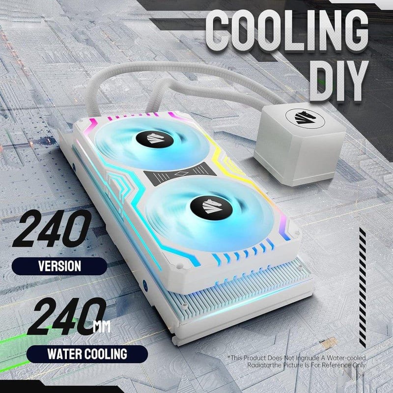 AsiaHorse 120mm-es ARGB PWM PC ventilátor, csendes működés (2db)