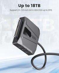 ORICO USB 3.0 - SATA III Adapter Kábel 3.5" HDD/SSD-hez, UASP és Tápegységgel 3