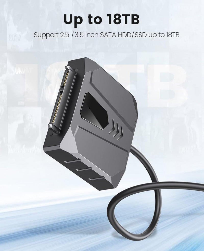 ORICO USB 3.0 - SATA III Adapter Kábel 3.5" HDD/SSD-hez, UASP és Tápegységgel