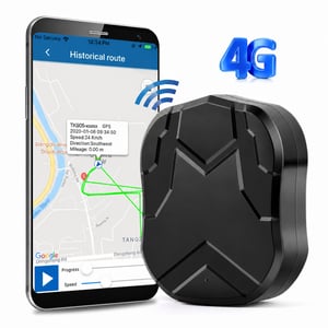 TKMARS 4G GPS tracker za auto s baterijom od 10000 mAh bez pretplate — Nedostaje kabel za punjenje i dokumentacija (stanje: vidi 2. sliku)