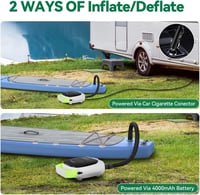 FBSPORT 20 PSI elektromos pumpa akkumulátorral SUP paddleboard kajak felfújáshoz 6