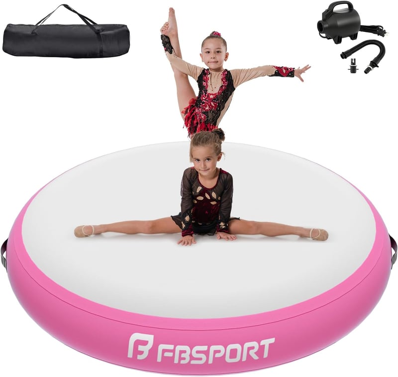 FBSPORT Airspot Felfújható Tornaszőnyeg 70-140 cm Átmérővel Pumpával