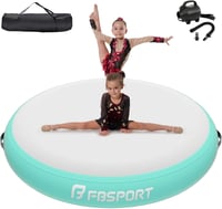 FBSPORT Airspot Felfújható Tornaszőnyeg Gimnasztikai Edzőpad Pumpával - 100 * 20 cm, Mint green 1