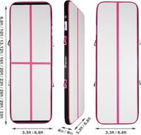 FBSPORT Airtrack Mat 3mx10 cm vastag tornaszőnyeg pumpával és táskával 2