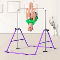 FBSPORT Állítható Magasságú Gyermek Tornagerenda - Összecsukható Lila Tornaállvány Beltéri és Kültéri Edzéshez, Otthoni Tornagyakorláshoz - Purple 6