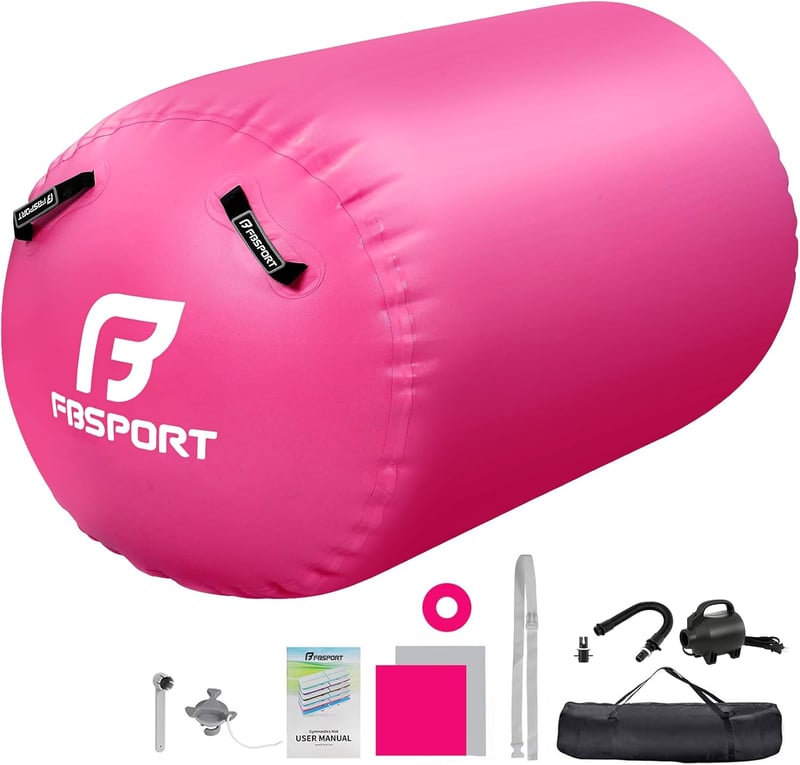 FBSPORT Felfújható Air Roll 100/120cm Jóga Gimnasztika Henger Sportmatte Tragetasche