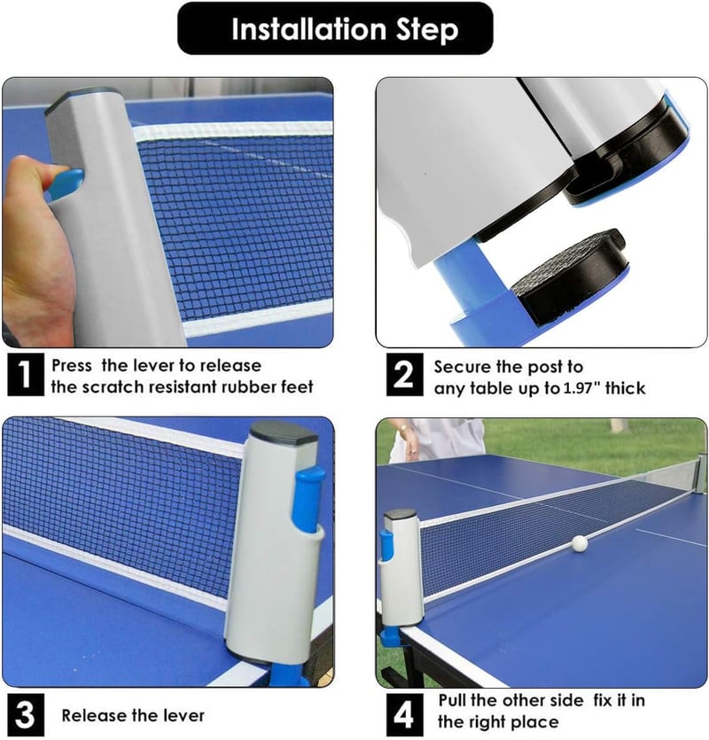 FBSPORT Profi Pingpong Szett 2 Ütővel, Hálóval, 6 Labdával és Táskával