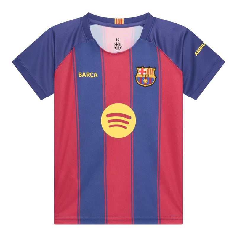 Detský unisex replika dres FC Barcelona Blaugrana, sezóna 2025/26, veľkosť pre 10-ročné deti, polyester