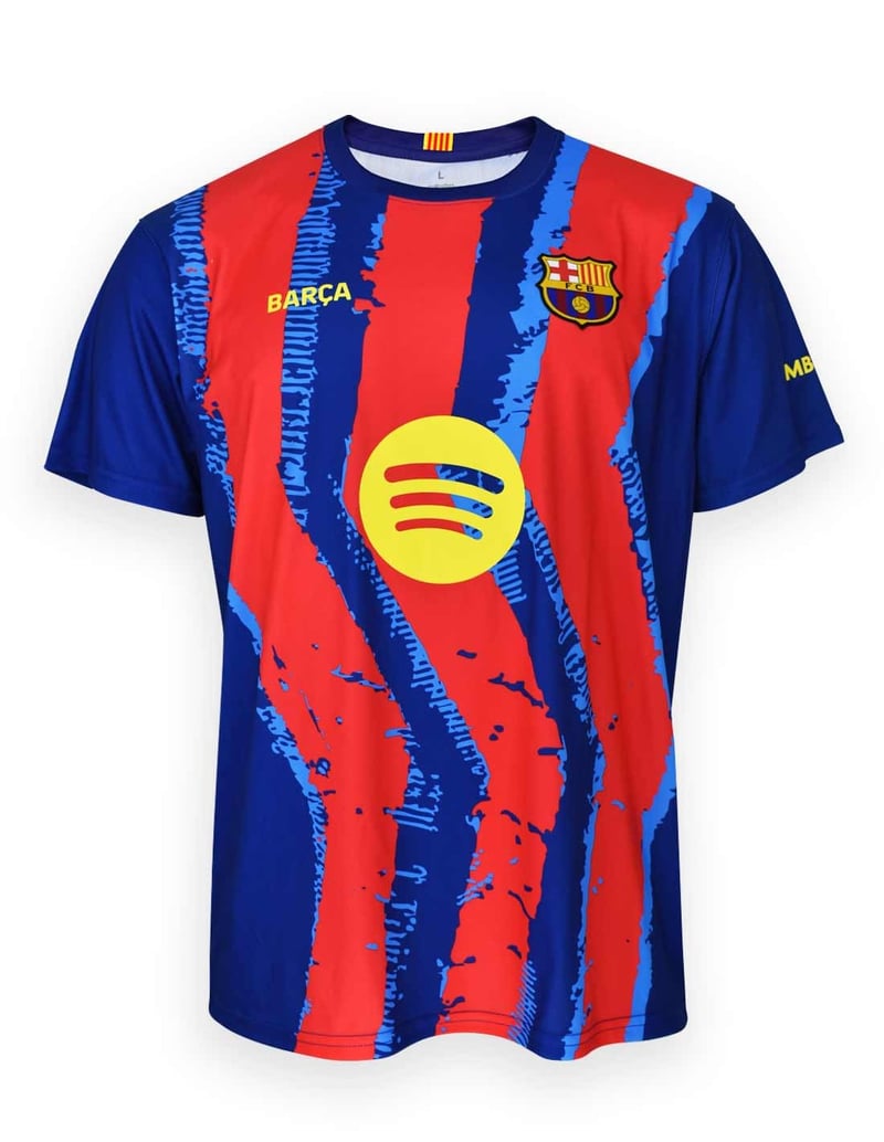 Tricou Oficial Replica FC Barcelona Lamine Yamal, Al Patrulea Echipament, Sezon 2025/26, Unisex, Blaugrana, Mărimea M, Poliester