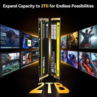 Yottamaster Y7000Pro 2TB M.2 PCIe 4.0 NVMe SSD - 7000MB/s Olvasási Sebesség, PS5 Kompatibilis Belső Meghajtó Játékokhoz, Laptophoz és PC-hez 3