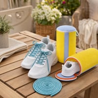 Sneaker Shine set: 2 páry trblietavých šnúrok + 2 ks vreciek na pranie tenisiek 1