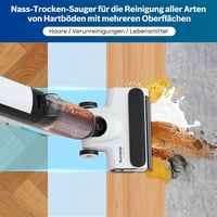 SUNSMAI S12 Vezeték Nélküli Nedves-Száraz Porszívó Elektrolizált Vizes Öntisztító Rendszerrel, Padlóra és Szőnyegre, 140W, Fekete 5