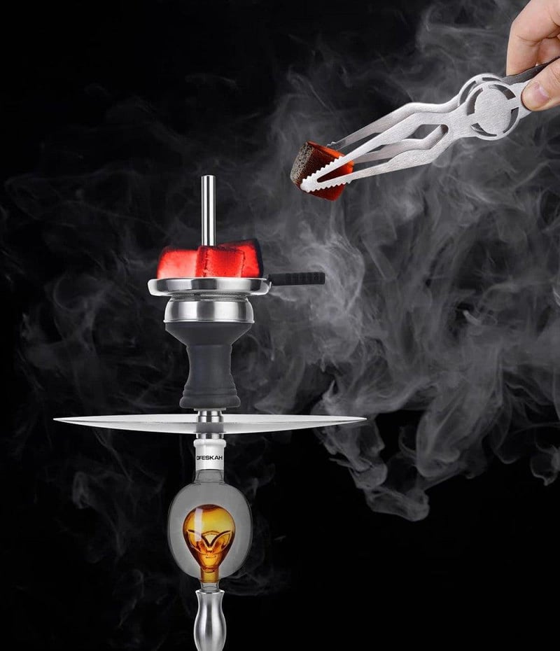 DFESKAH 100db Színes Eldobható Shisha Szájdarab + Acél Csipesz
