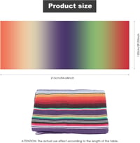 Happysnow Mexikói Pamut Asztalterítő - Lila Csíkos Többfunkciós Takaró Esküvői Dekorációhoz, Jóga Alátétnek, 150 x 200 cm, Kézzel Mosható 7