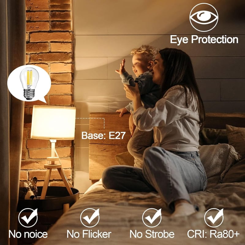 BRIMAX E27 Dimmelhető LED Izzó, Vintage Edison, Meleg Fehér 2700K, 10db