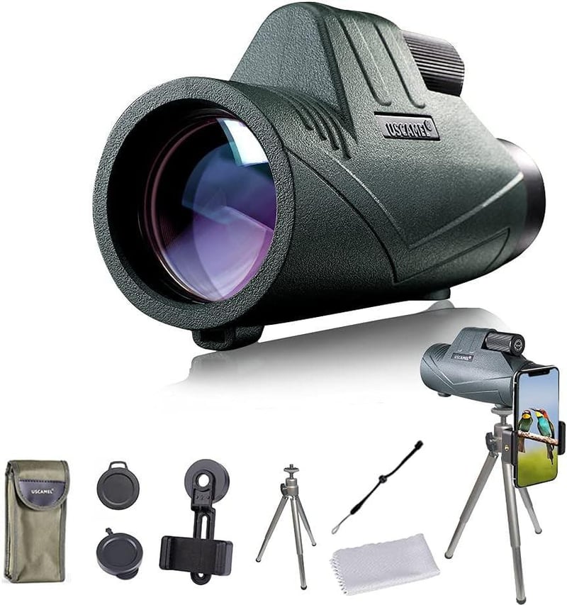 Vízálló 10x42 Monokulár Távcső Tripod és Mobiltartó Szettel