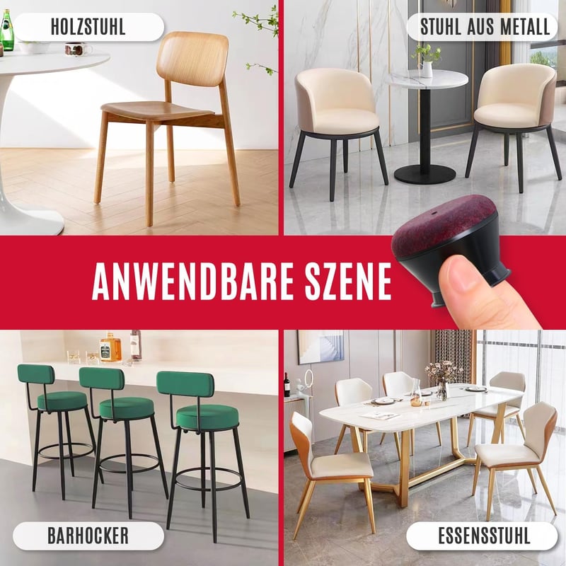 OCONDA 24 db Fekete Szilikon Széklábvédő Sapka Filcbetéttel - Ferde Széklábakhoz, Kopásálló Padlóvédő, 20-30 mm Átmérőjű Lábakhoz