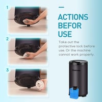 Umelome SP1068 Centrifuga - 6 kg Kapacitású Energiatakarékos Ruhaszárító, 2800 RPM, A+++ Energiaosztály, Fekete, Felültöltős 5