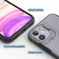 iPhone 11 Ütésálló Fekete Szilikon Tok Kitámasztóval 6