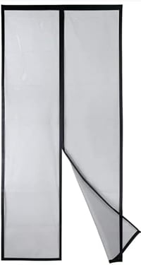 Apalus Mágneses Szúnyogháló Ajtóra 90x210 cm - Macskabiztos, Erős Mágnesekkel, Tartós Hálós Rovarháló Erkélyajtóra, Fekete 4
