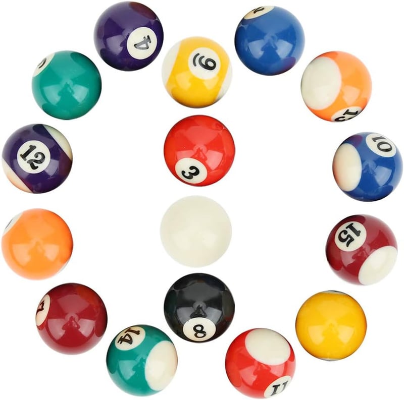 Keenso 38 mm-es Mini Biliárdgolyó Készlet - 16 db Színes Gyermek Biliárdgolyó Ütésálló Műgyantából, Játékterembe, Edzéshez, Tökéletes Gördül