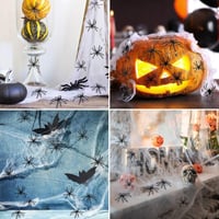 Óriás Halloween Pókháló Szett 30 Pókkal - Beltéri/Kültéri Dekor 6