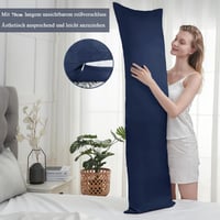 Vielit sötétkék oldaltámasztó párnahuzat szett, 40x145 cm, öko-tanúsítvánnyal 4