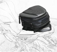 Krtopo Motorkerékpár Hátsó Táska Vízálló Bőr Expandálható 7.5-10L 10
