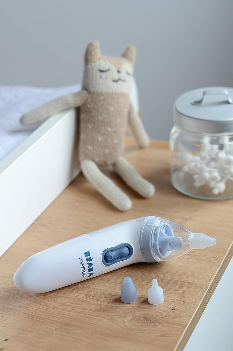 Béaba Tomydoo Elektromos Orrszívó Babáknak - Gyors és Kíméletes Orrváladék Eltávolító - BPA-mentes Szilikon - Sterilizálható - Elemmel Működ