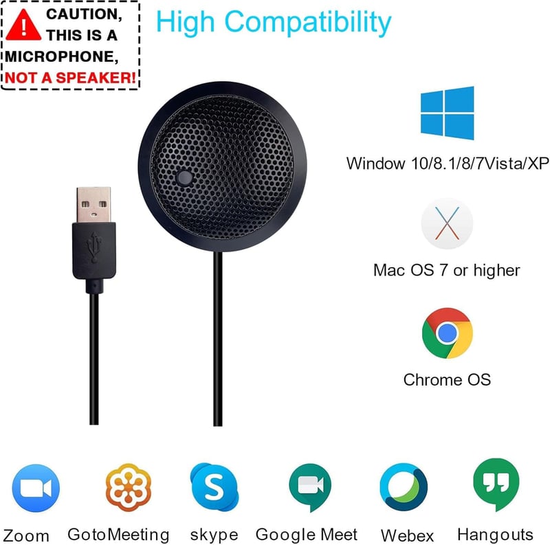 JLAB 360°-os USB Konferencia Mikrofon Laptophoz, Zoom Hívásokhoz