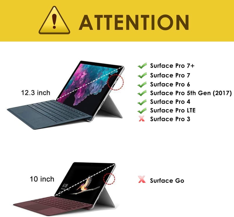 MoKo védőtok Microsoft Surface Pro 7/6/5/4 tablethez, kék, stifttartóval
