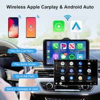 Rimoody Vezeték Nélküli CarPlay és Android Autórádió, 7" Érintőképernyős, Dual Bluetooth, FM Adó, Hangvezérlés, AUX/USB/TF, 7-32V 2