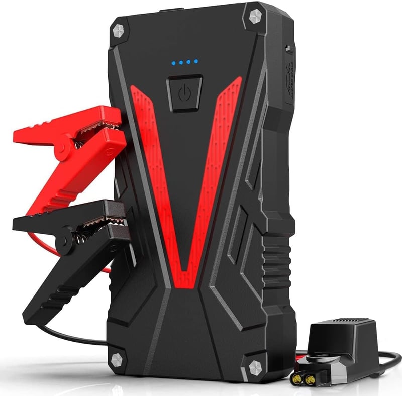 Buture Pro BR300 Hordozható Autós Bikázó 2500A - Indításrásegítő Powerbank 8.0L Benzin/7.0L Dízel Motorokhoz, LED Lámpával, Gyorstöltéssel