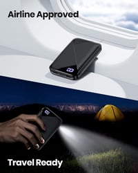 EAFU 10000mAh Hordozható Gyorstöltő Powerbank, 3A USB-C Külső Akkumulátor iPhone 15-14-13-12-11, Samsung Galaxy S22-S21, Google Pixel, LG Te 14