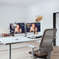 Dupla Monitortartó Kar 13-27" Képernyőkhöz | Állítható Asztali Monitorállvány Forgatható Dönthető Konzol Asztallapra Rögzíthető - 13 - 27 inches, black 7