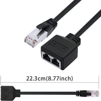 GINTOOYUN RJ45 Hálózati Adapter Kábel (22,6 cm) - Apa-Anya Csatlakozó Laptophoz, PC-hez, Routerhez - Hálózatváltáshoz 5