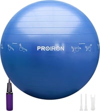 PROIRON 65cm-es Rózsaszín Fitnesz Labda Pózrajzokkal, Pumpával 1